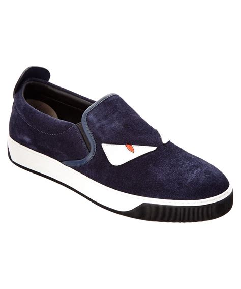 navy fendi slip on men bad bug